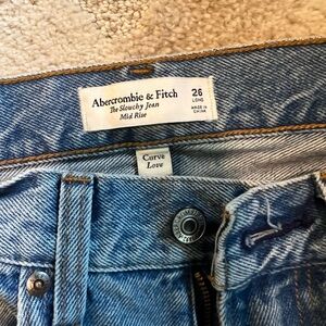 Abercrombie & Fitch Mid-Rise Slouchy Jeans 26 LONG curve love fit***
